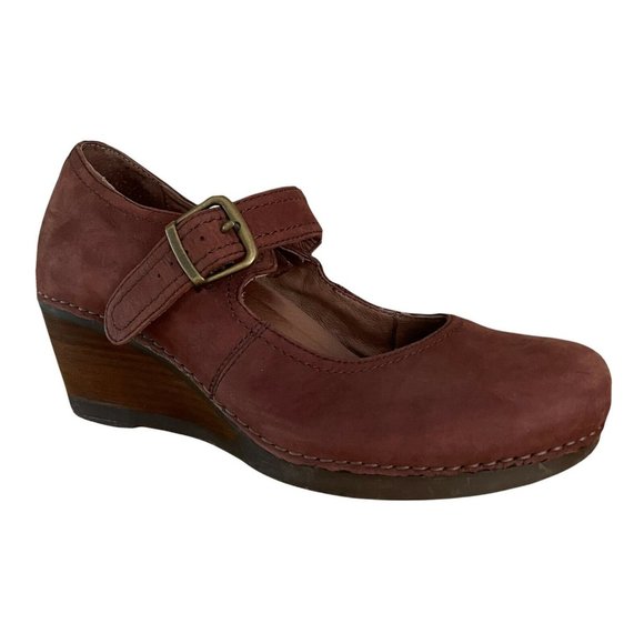 dansko sandra mary jane wedge black